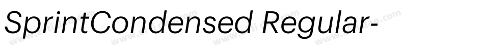 SprintCondensed Regular字体转换